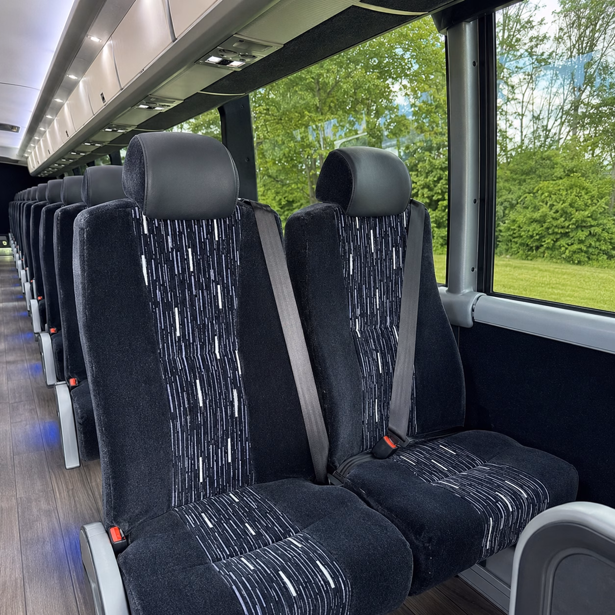 meridian charter bus services interior
