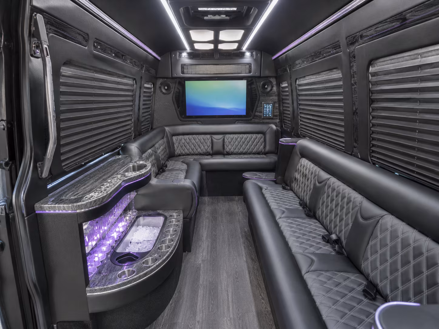 meridian party bus interior